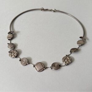 Geometric Silver Necklace